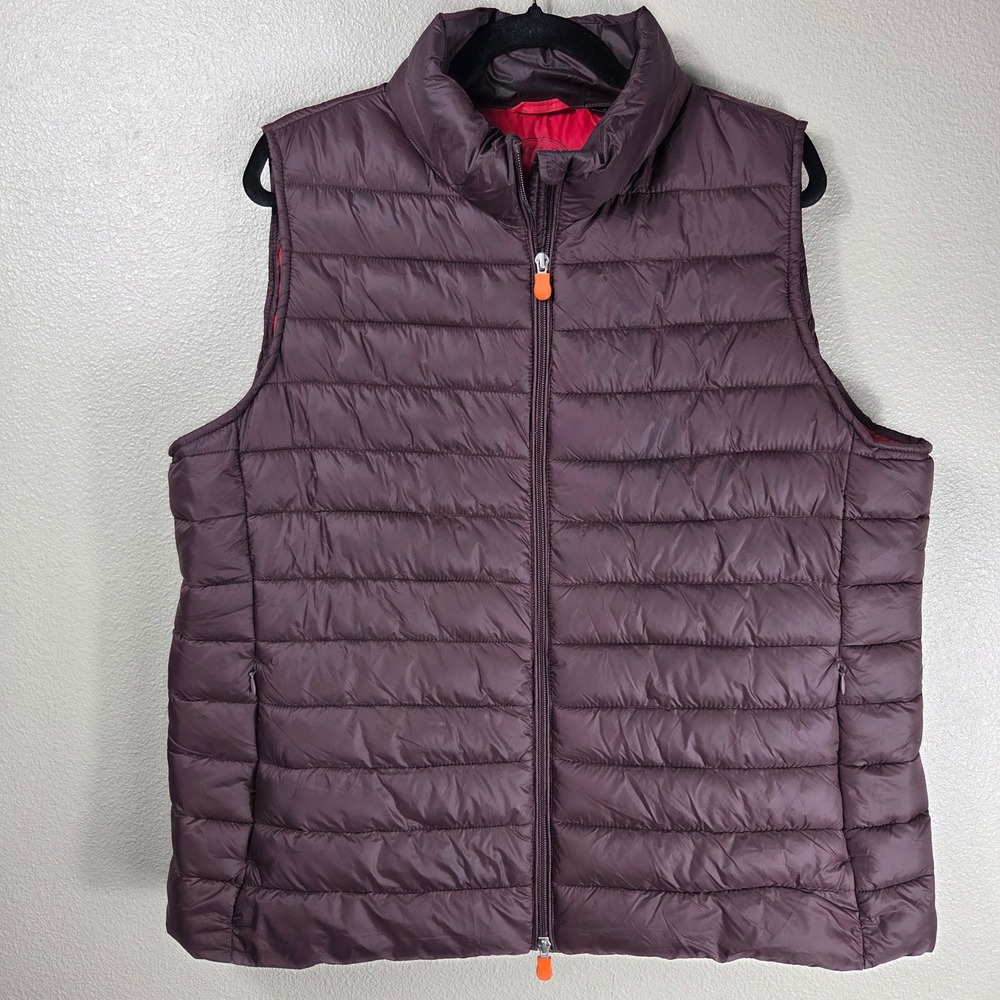 Save The Duck Women's 2X Ultra Light PLUMTECH Puffer Vest Plum Purple